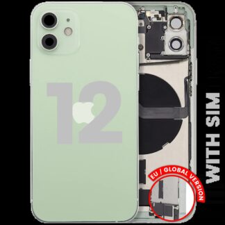 Rückgehäuse mit Ladebuchsen-Flex und Kleinteilen für iPhone 12 (EU / globale Version) (ausgebautes Originalteil: Grade B) (Green (Grün))