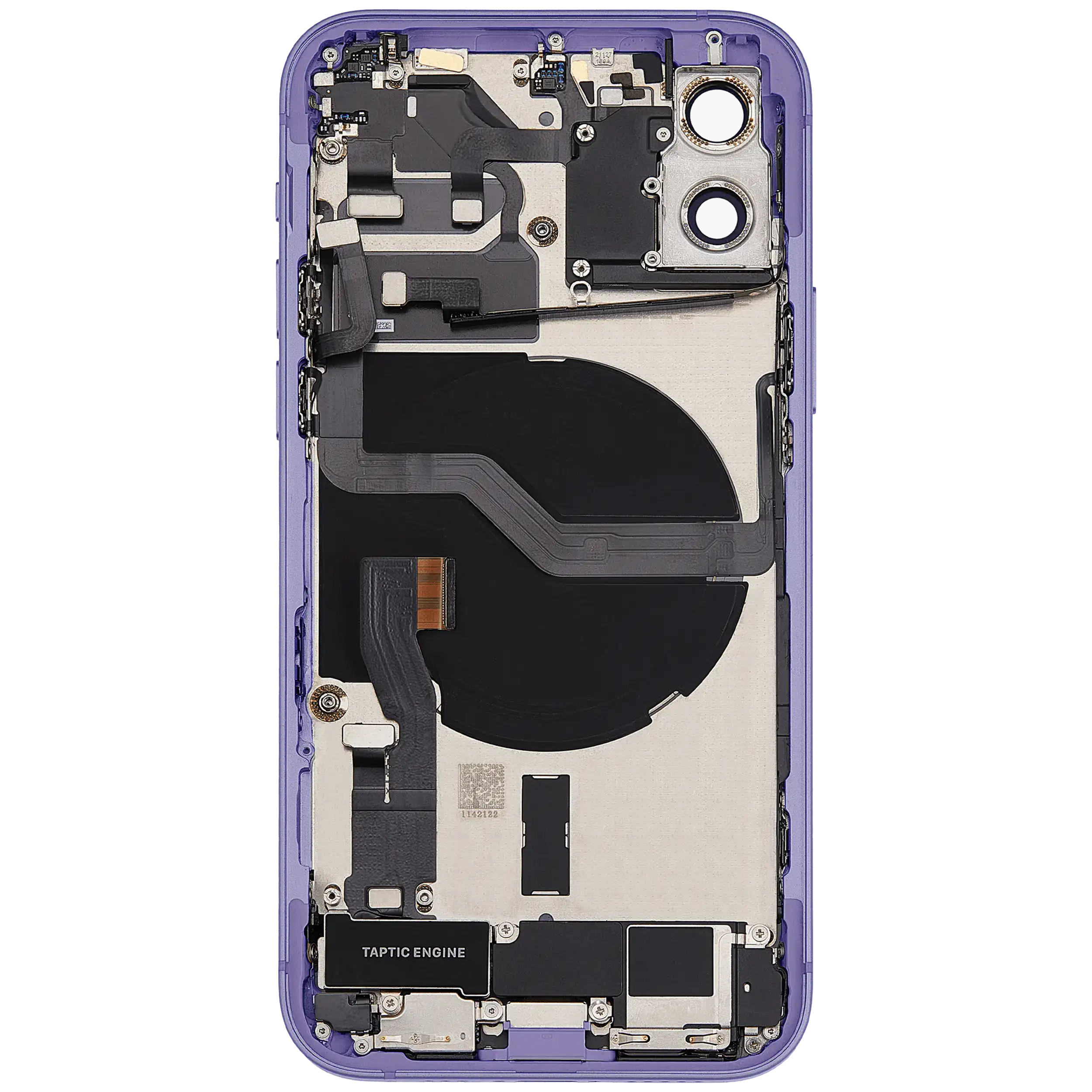 Rückgehäuse mit Ladebuchsen-Flex und Kleinteilen für iPhone 12 (EU / globale Version) (ausgebautes Originalteil: Grade B) (Purple (Violett)) – Bild 4