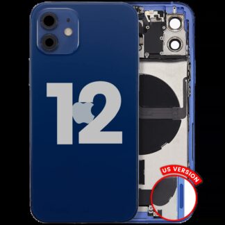 Rückgehäuse mit Ladebuchsen-Flex und Kleinteilen für iPhone 12 (US-Version) (ausgebautes Originalteil: Grade A) (Blue (Blau))
