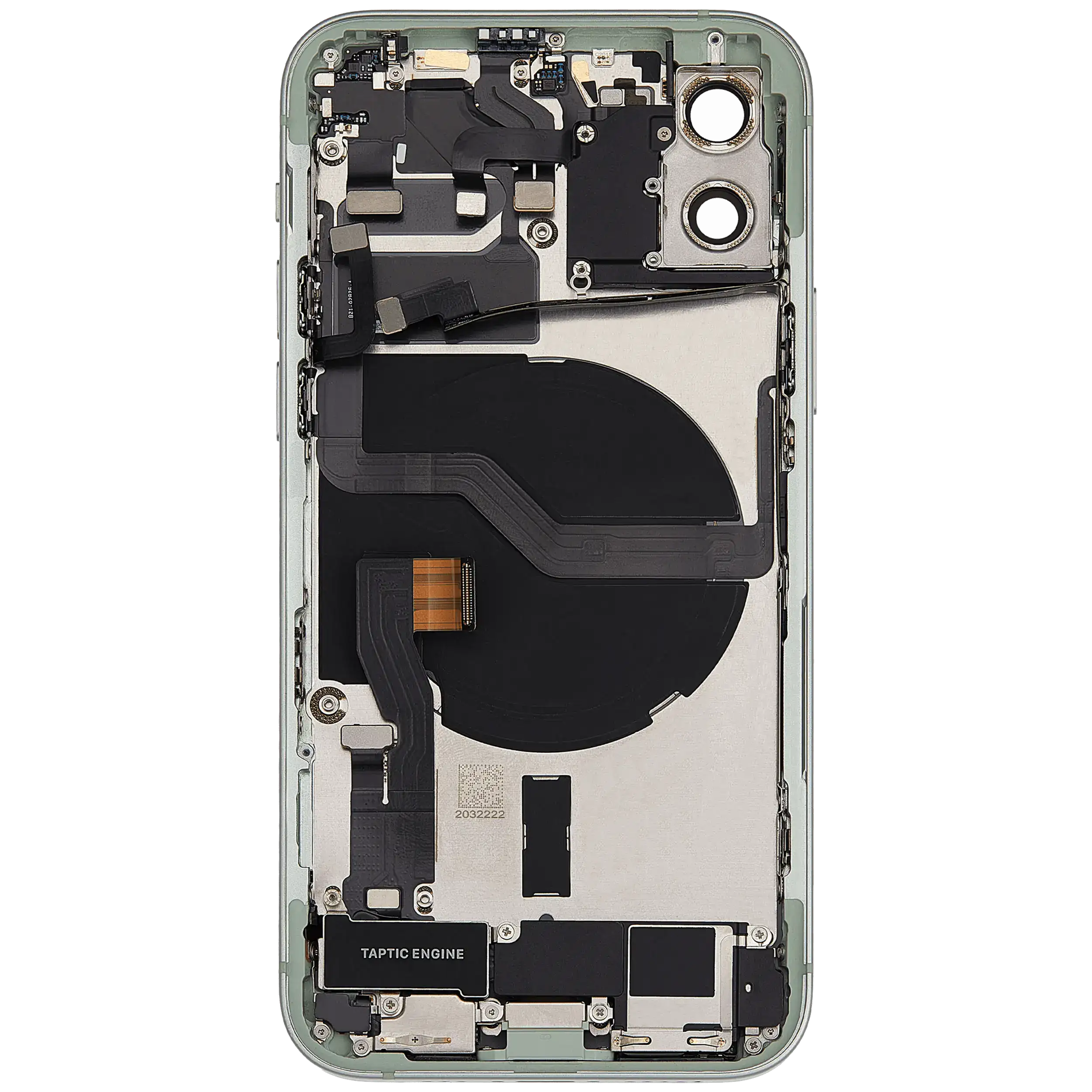 Rückgehäuse mit Ladebuchsen-Flex und Kleinteilen für iPhone 12 (US-Version) (ausgebautes Originalteil: Grade B) (Green (Grün)) – Bild 4