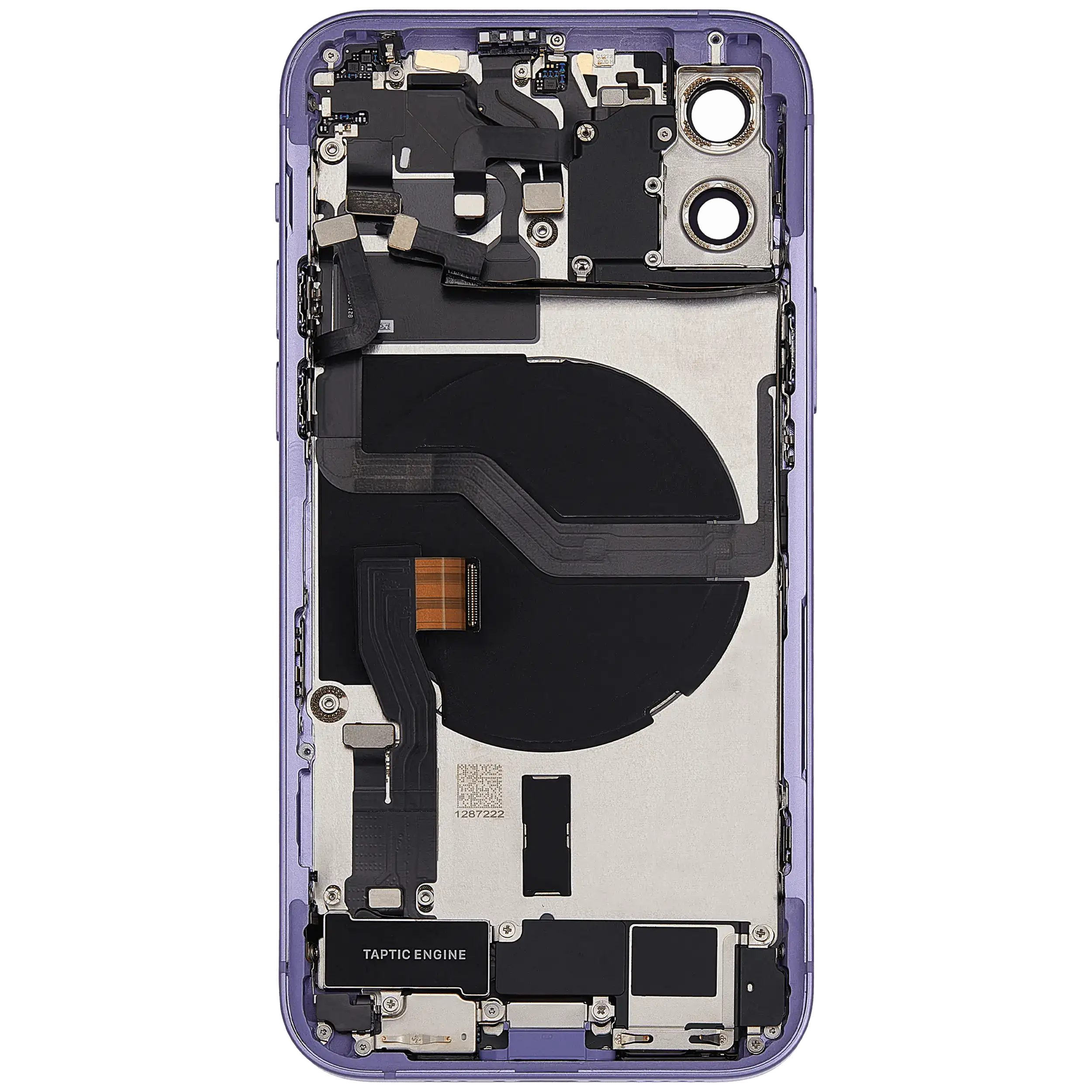 Rückgehäuse mit Ladebuchsen-Flex und Kleinteilen für iPhone 12 (US-Version) (ausgebautes Originalteil: Grade B) (Purple (Violett)) – Bild 4