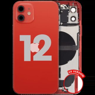 Rückgehäuse mit Ladebuchsen-Flex und Kleinteilen für iPhone 12 (US-Version) (ausgebautes Originalteil: Grade B) (Red (Rot))