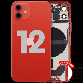 Rückgehäuse mit Ladebuchsen-Flex und Kleinteilen für iPhone 12 (US-Version) (ausgebautes Originalteil: Grade C) (Red (Rot))