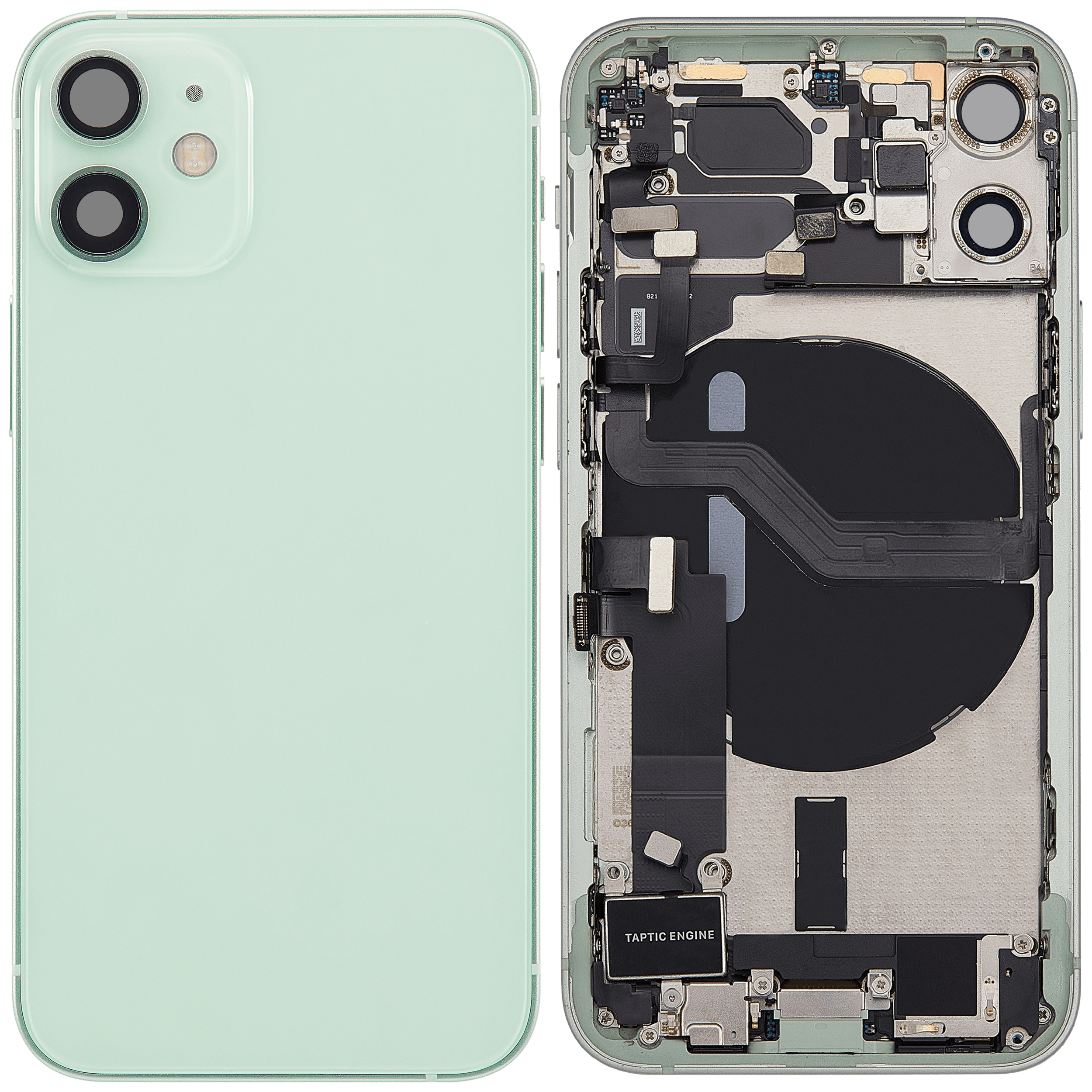 Rückgehäuse mit Ladebuchsen-Flex und Kleinteilen für iPhone 12 Mini (EU / globale Version) (ausgebautes Originalteil: Grade B) (Green (Grün)) – Bild 2