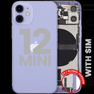 Rückgehäuse mit Ladebuchsen-Flex und Kleinteilen für iPhone 12 Mini (EU / globale Version) (ausgebautes Originalteil: Grade B) (Purple (Violett))