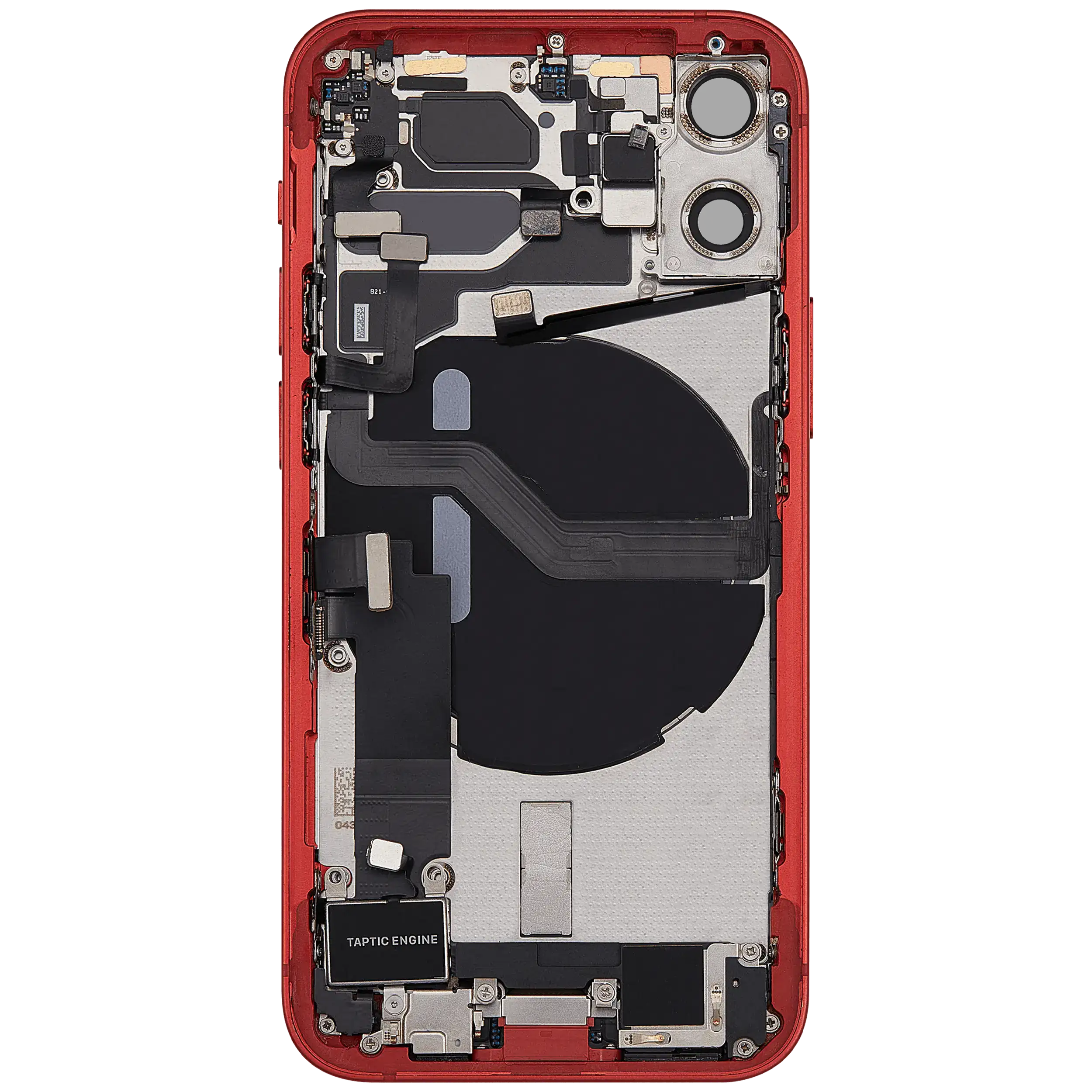 Rückgehäuse mit Ladebuchsen-Flex und Kleinteilen für iPhone 12 Mini (EU / globale Version) (ausgebautes Originalteil: Grade B) (Red (Rot)) – Bild 4