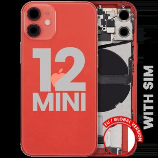 Rückgehäuse mit Ladebuchsen-Flex und Kleinteilen für iPhone 12 Mini (EU / globale Version) (ausgebautes Originalteil: Grade B) (Red (Rot))