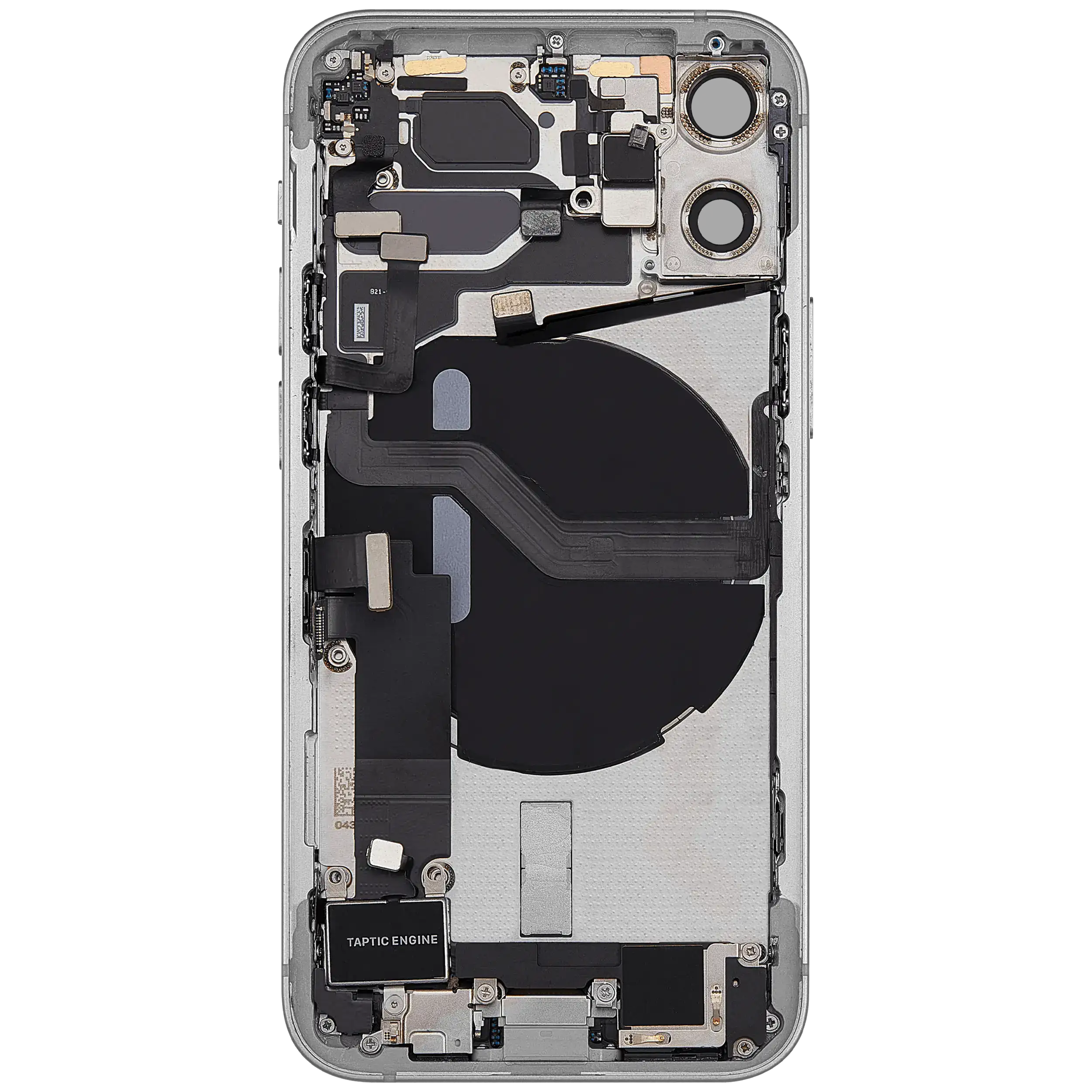 Rückgehäuse mit Ladebuchsen-Flex und Kleinteilen für iPhone 12 Mini (EU / globale Version) (ausgebautes Originalteil: Grade B) (White (Weiß)) – Bild 4