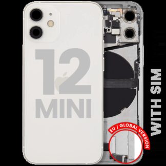 Rückgehäuse mit Ladebuchsen-Flex und Kleinteilen für iPhone 12 Mini (EU / globale Version) (ausgebautes Originalteil: Grade B) (White (Weiß))