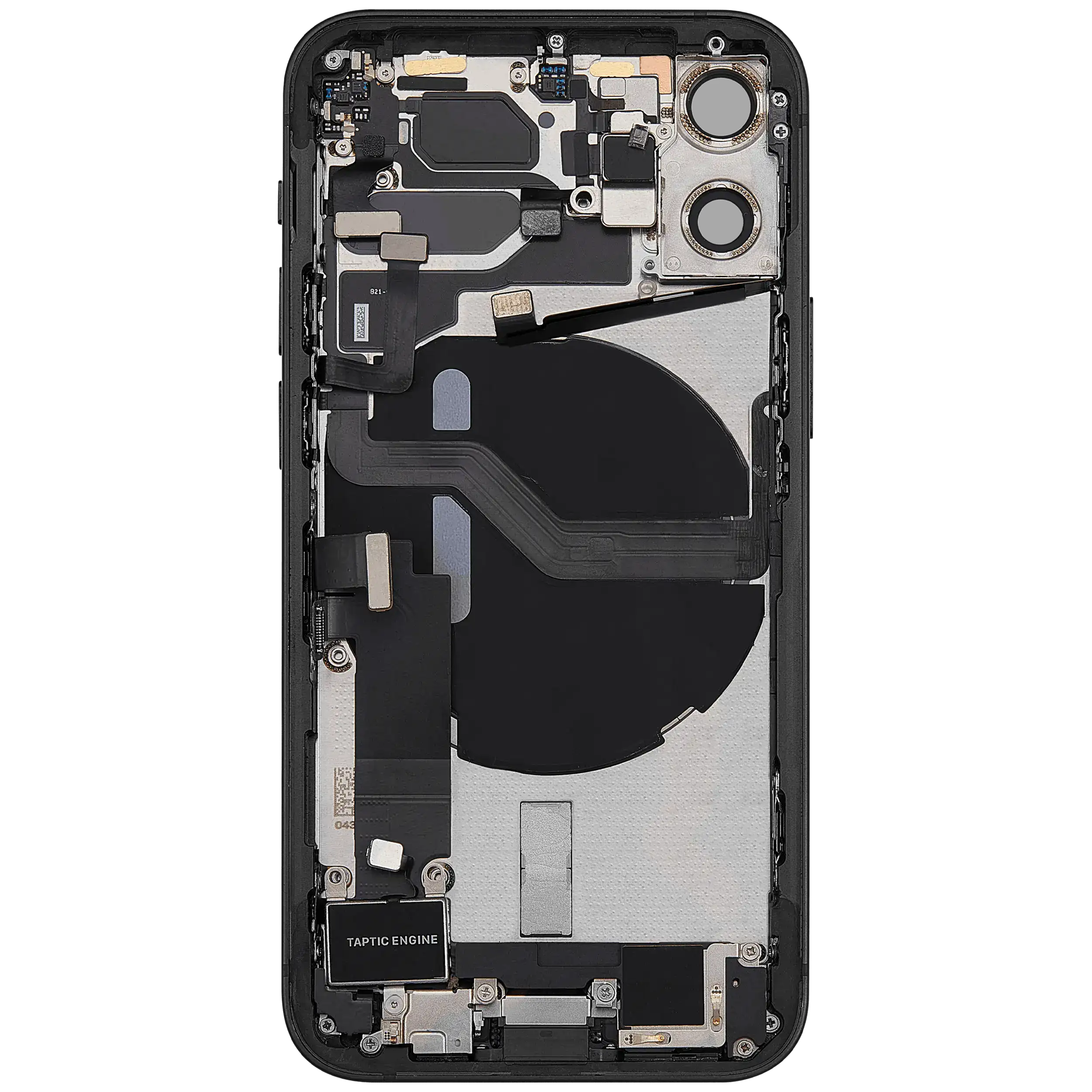 Rückgehäuse mit Ladebuchsen-Flex und Kleinteilen für iPhone 12 Mini (EU / globale Version) (ausgebautes Originalteil: Grade C) (Black (Schwarz)) – Bild 4