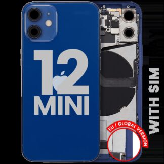 Rückgehäuse mit Ladebuchsen-Flex und Kleinteilen für iPhone 12 Mini (EU / globale Version) (ausgebautes Originalteil: Grade C) (Blue (Blau))