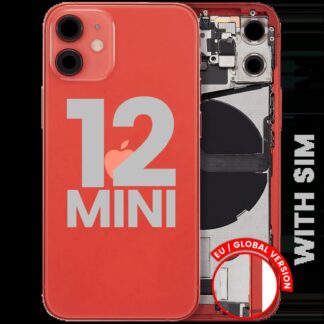 Rückgehäuse mit Ladebuchsen-Flex und Kleinteilen für iPhone 12 Mini (EU / globale Version) (ausgebautes Originalteil: Grade C) (Red (Rot))