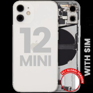 Rückgehäuse mit Ladebuchsen-Flex und Kleinteilen für iPhone 12 Mini (EU / globale Version) (ausgebautes Originalteil: Grade C) (White (Weiß))
