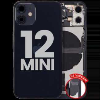 Rückgehäuse mit Ladebuchsen-Flex und Kleinteilen für iPhone 12 Mini (US-Version) (ausgebautes Originalteil: Grade A) (Black (Schwarz))