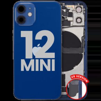 Rückgehäuse mit Ladebuchsen-Flex und Kleinteilen für iPhone 12 Mini (US-Version) (ausgebautes Originalteil: Grade A) (Blue (Blau))