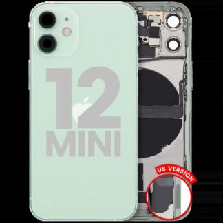 Rückgehäuse mit Ladebuchsen-Flex und Kleinteilen für iPhone 12 Mini (US-Version) (ausgebautes Originalteil: Grade A) (Green (Grün))