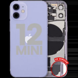 Rückgehäuse mit Ladebuchsen-Flex und Kleinteilen für iPhone 12 Mini (US-Version) (ausgebautes Originalteil: Grade A) (Purple (Violett))