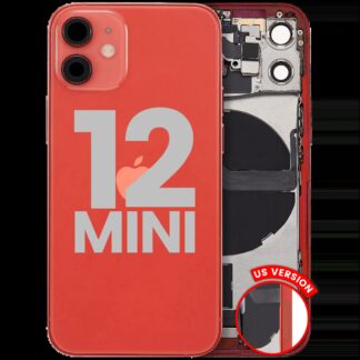 Rückgehäuse mit Ladebuchsen-Flex und Kleinteilen für iPhone 12 Mini (US-Version) (ausgebautes Originalteil: Grade A) (Red (Rot))