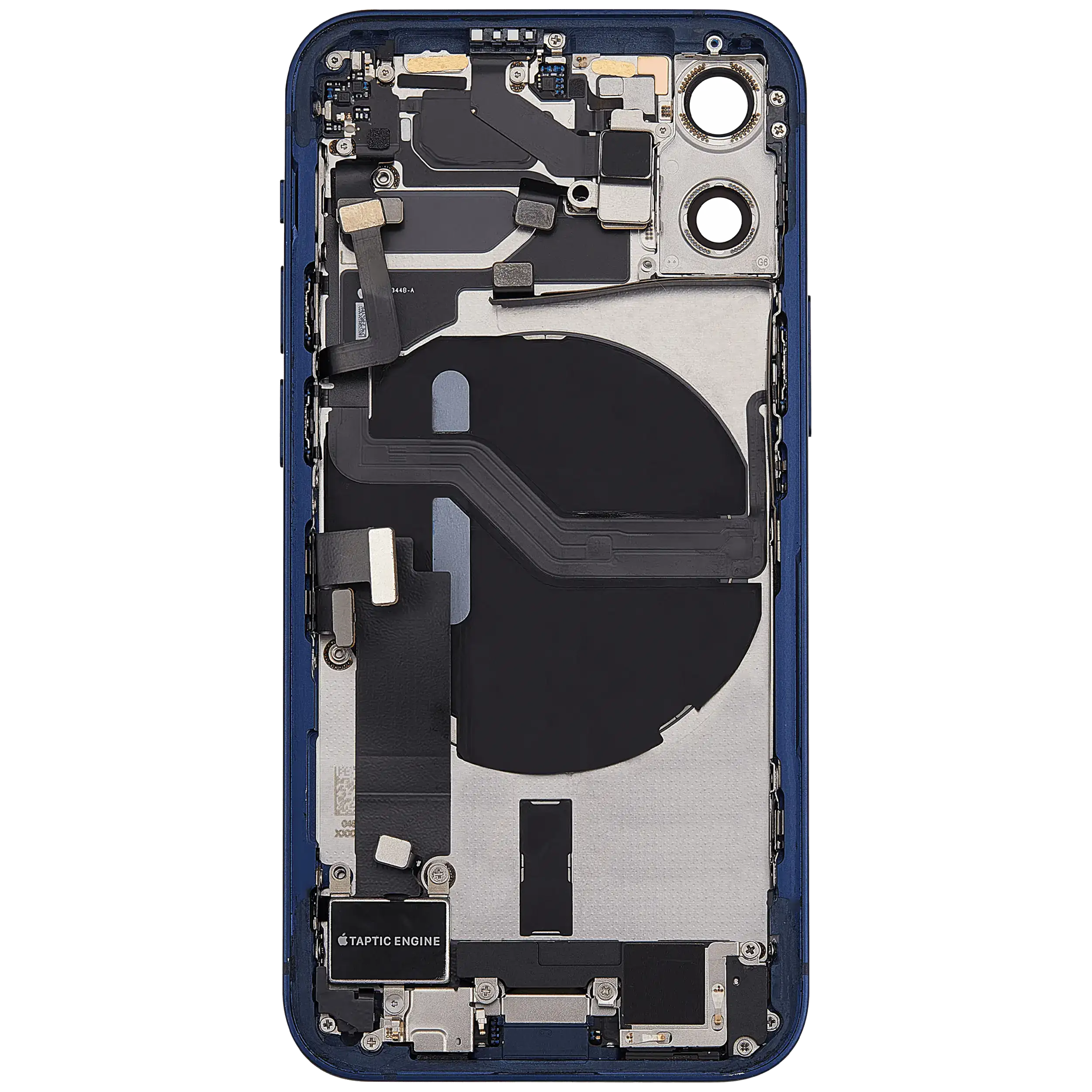 Rückgehäuse mit Ladebuchsen-Flex und Kleinteilen für iPhone 12 Mini (US-Version) (ausgebautes Originalteil: Grade B) (Blue (Blau)) – Bild 4