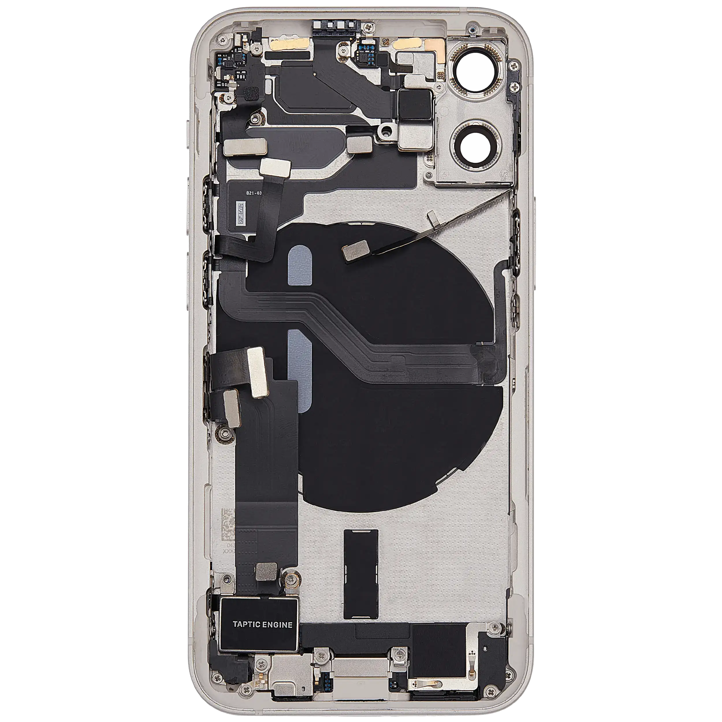 Rückgehäuse mit Ladebuchsen-Flex und Kleinteilen für iPhone 12 Mini (US-Version) (ausgebautes Originalteil: Grade B) (White (Weiß)) – Bild 4