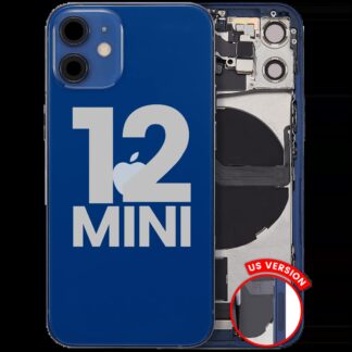 Rückgehäuse mit Ladebuchsen-Flex und Kleinteilen für iPhone 12 Mini (US-Version) (ausgebautes Originalteil: Grade C) (Blue (Blau))