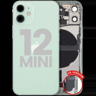 Rückgehäuse mit Ladebuchsen-Flex und Kleinteilen für iPhone 12 Mini (US-Version) (ausgebautes Originalteil: Grade C) (Green (Grün))