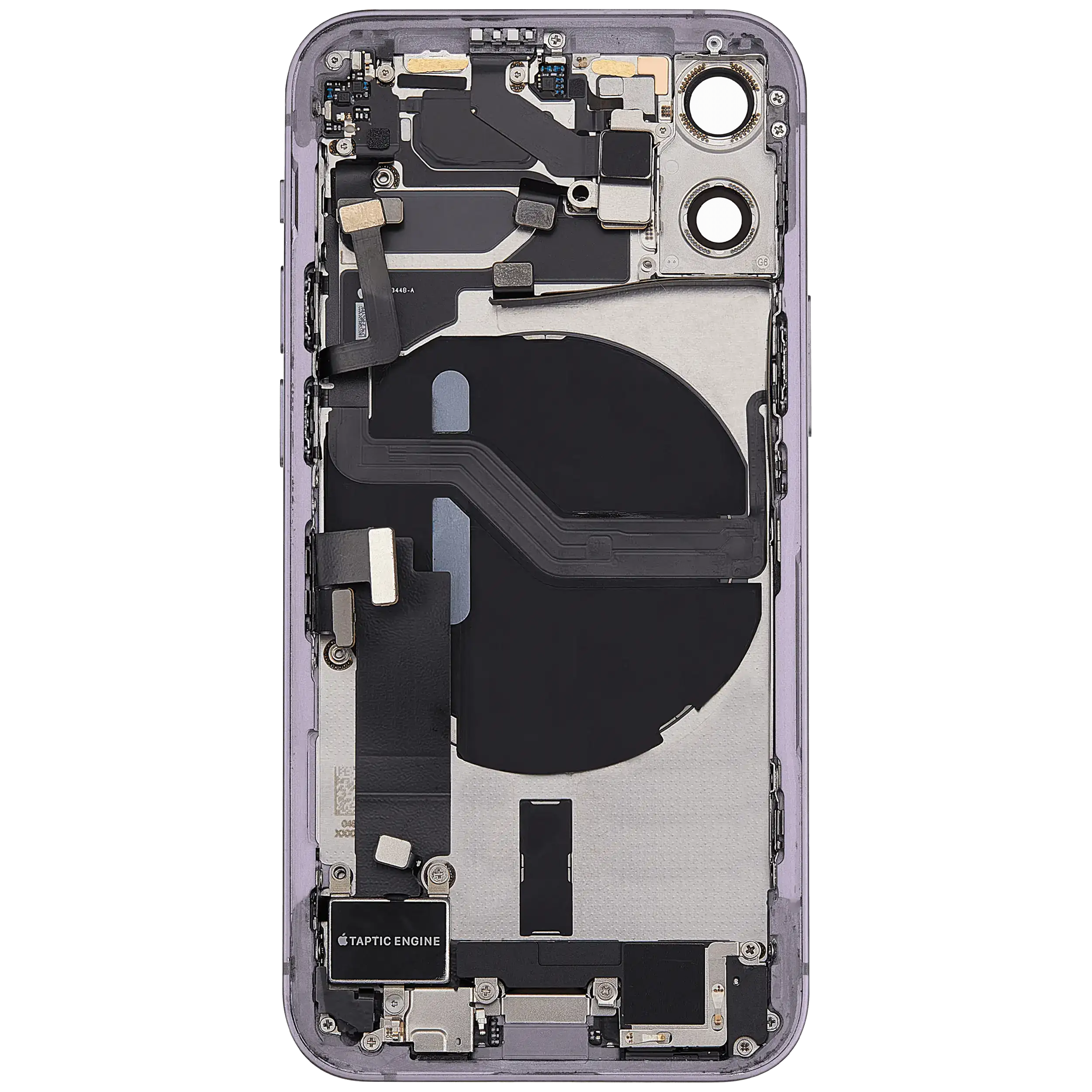 Rückgehäuse mit Ladebuchsen-Flex und Kleinteilen für iPhone 12 Mini (US-Version) (ausgebautes Originalteil: Grade C) (Purple (Violett)) – Bild 4