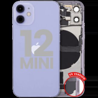 Rückgehäuse mit Ladebuchsen-Flex und Kleinteilen für iPhone 12 Mini (US-Version) (ausgebautes Originalteil: Grade C) (Purple (Violett))