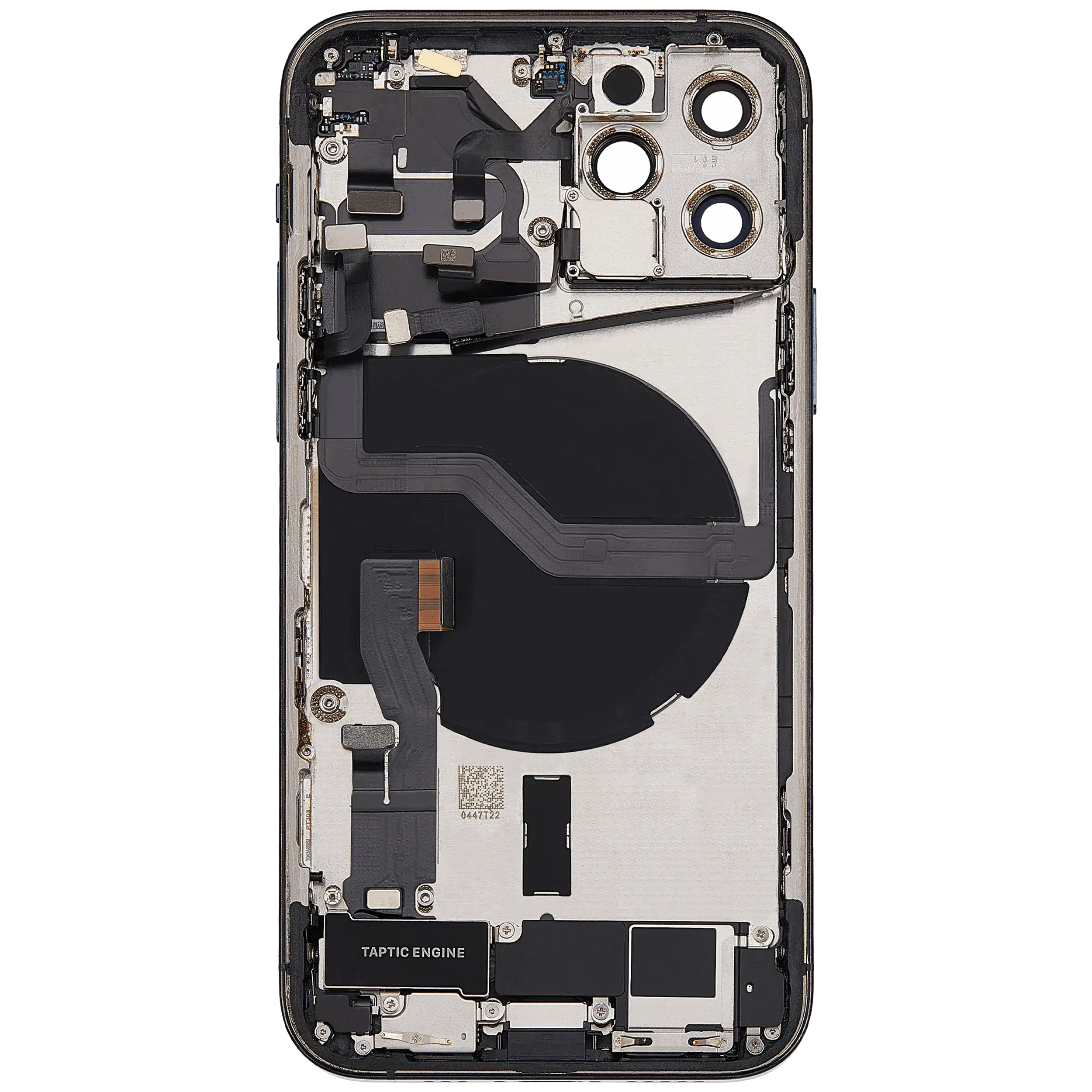 Rückgehäuse mit Ladebuchsen-Flex und Kleinteilen für iPhone 12 Pro (EU / globale Version) (ausgebautes Originalteil: Grade C) (Pacific Blue) – Bild 4