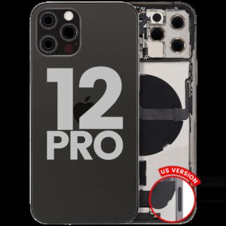 Rückgehäuse mit Ladebuchsen-Flex und Kleinteilen für iPhone 12 Pro (US-Version) (ausgebautes Originalteil: Grade A) (Graphite)