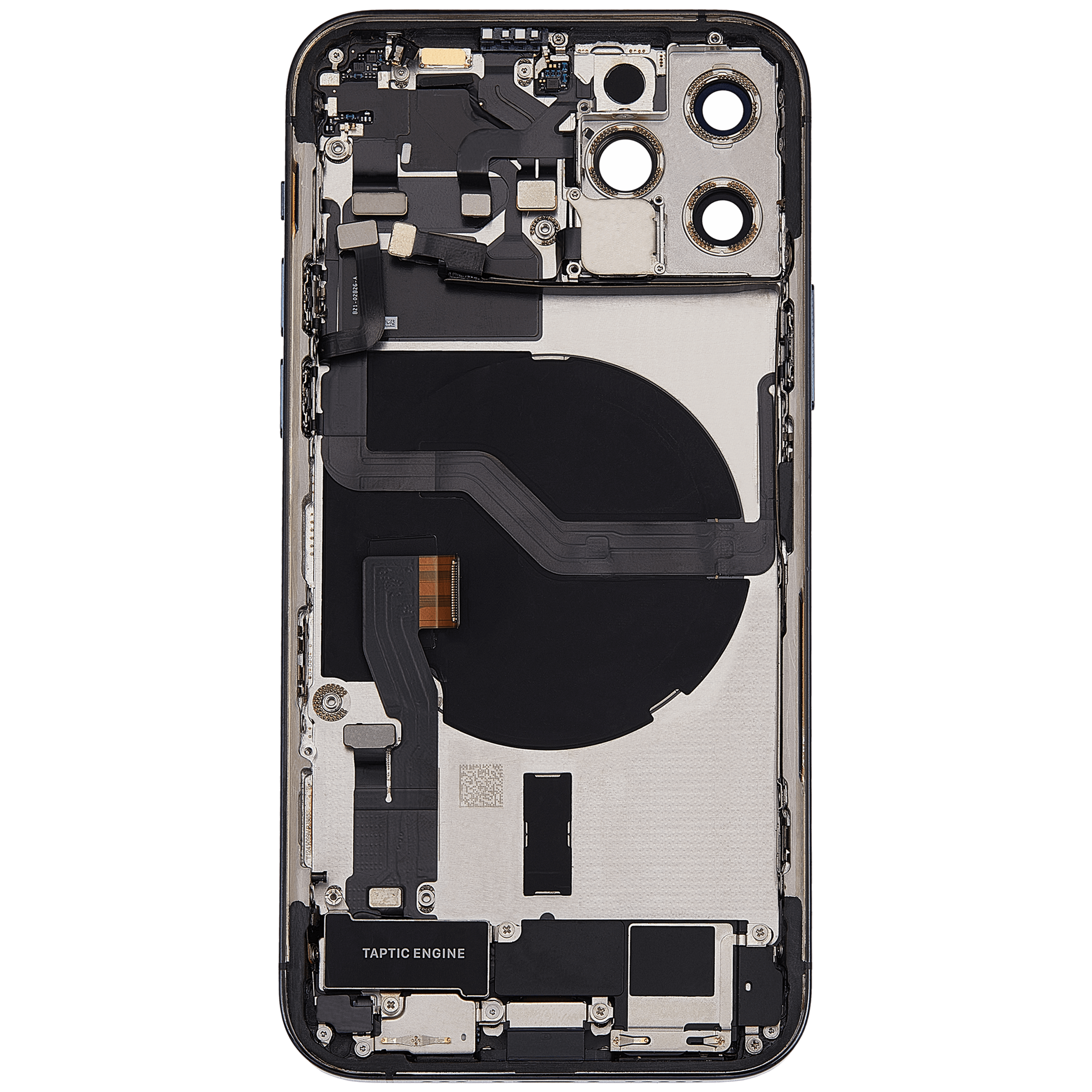 Rückgehäuse mit Ladebuchsen-Flex und Kleinteilen für iPhone 12 Pro (US-Version) (ausgebautes Originalteil: Grade A) (Pacific Blue) – Bild 4