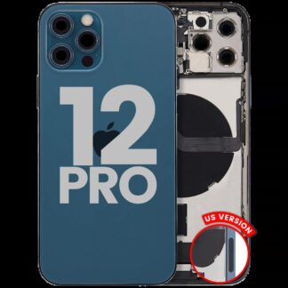 Rückgehäuse mit Ladebuchsen-Flex und Kleinteilen für iPhone 12 Pro (US-Version) (ausgebautes Originalteil: Grade A) (Pacific Blue)
