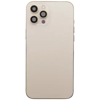 Rückgehäuse mit Ladebuchsen-Flex und Kleinteilen für iPhone 12 Pro Max (EU / globale Version) (ausgebautes Originalteil: Grade B) (Gold)