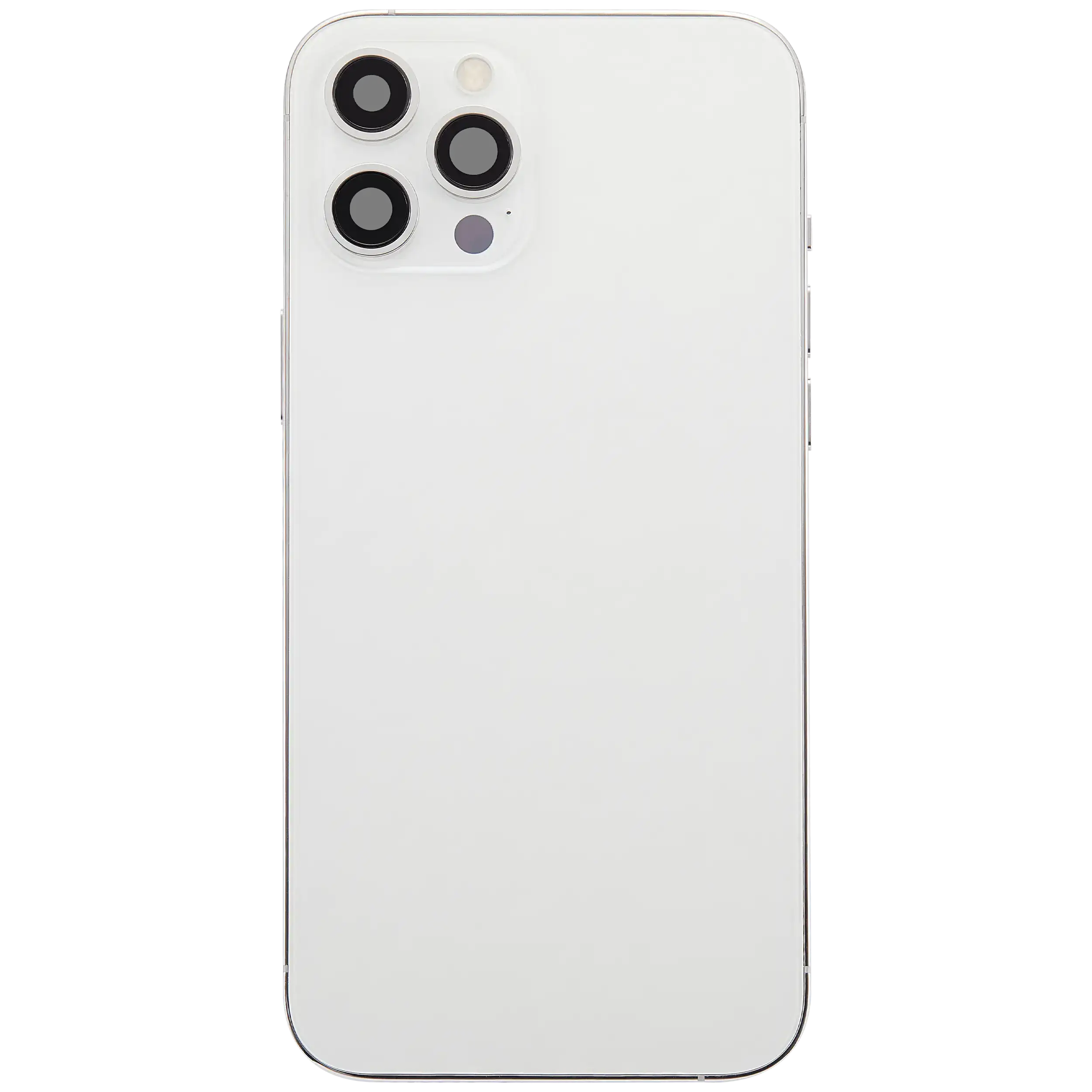 Rückgehäuse mit Ladebuchsen-Flex und Kleinteilen für iPhone 12 Pro Max (EU / globale Version) (ausgebautes Originalteil: Grade B) (Silver (Silber)) – Bild 3