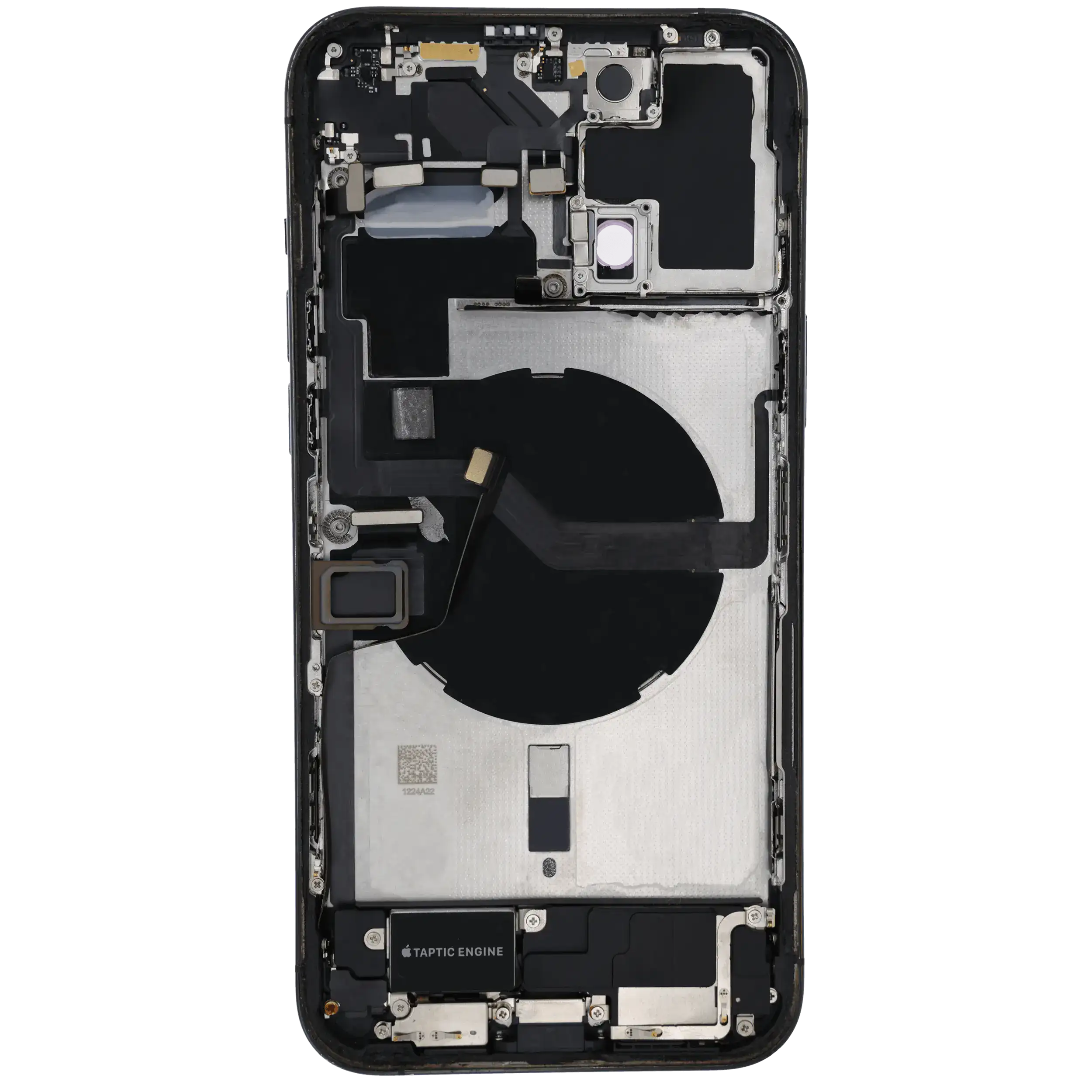 Rückgehäuse mit Ladebuchsen-Flex und Kleinteilen für iPhone 12 Pro Max (US-Version) (ausgebautes Originalteil: Grade C) (Pacific Blue) – Bild 4