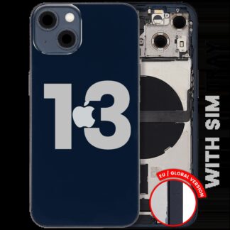 Rückgehäuse mit Ladebuchsen-Flex und Kleinteilen für iPhone 13 (EU / globale Version) (ausgebautes Originalteil: Grade A) (Midnight)