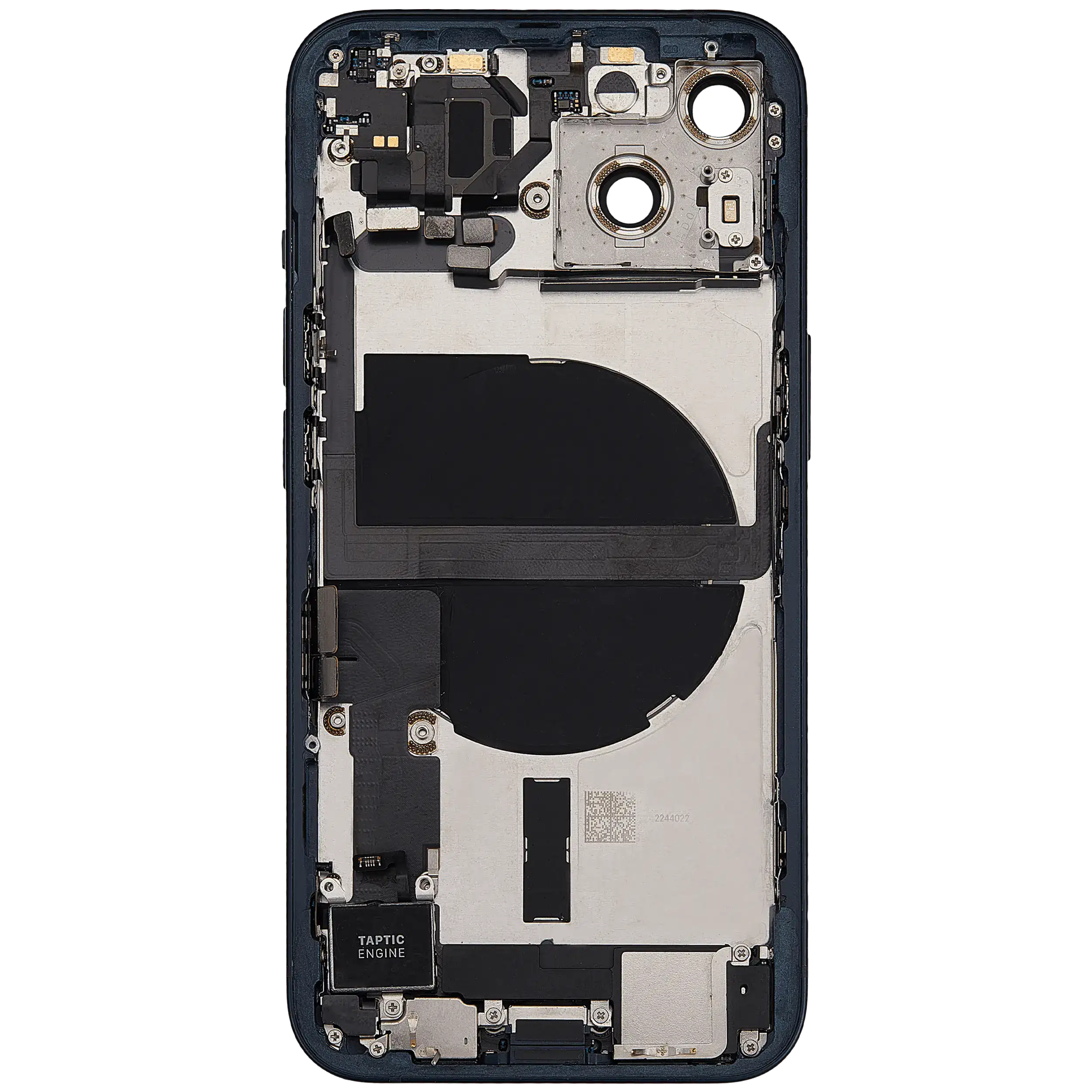 Rückgehäuse mit Ladebuchsen-Flex und Kleinteilen für iPhone 13 (EU / globale Version) (ausgebautes Originalteil: Grade B) (Midnight) – Bild 3