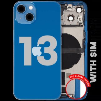Rückgehäuse mit Ladebuchsen-Flex und Kleinteilen für iPhone 13 (EU / globale Version) (ausgebautes Originalteil: Grade C) (Blue (Blau))