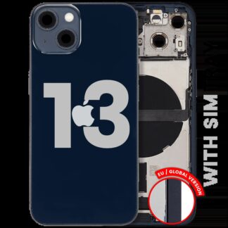 Rückgehäuse mit Ladebuchsen-Flex und Kleinteilen für iPhone 13 (EU / globale Version) (ausgebautes Originalteil: Grade C) (Midnight)