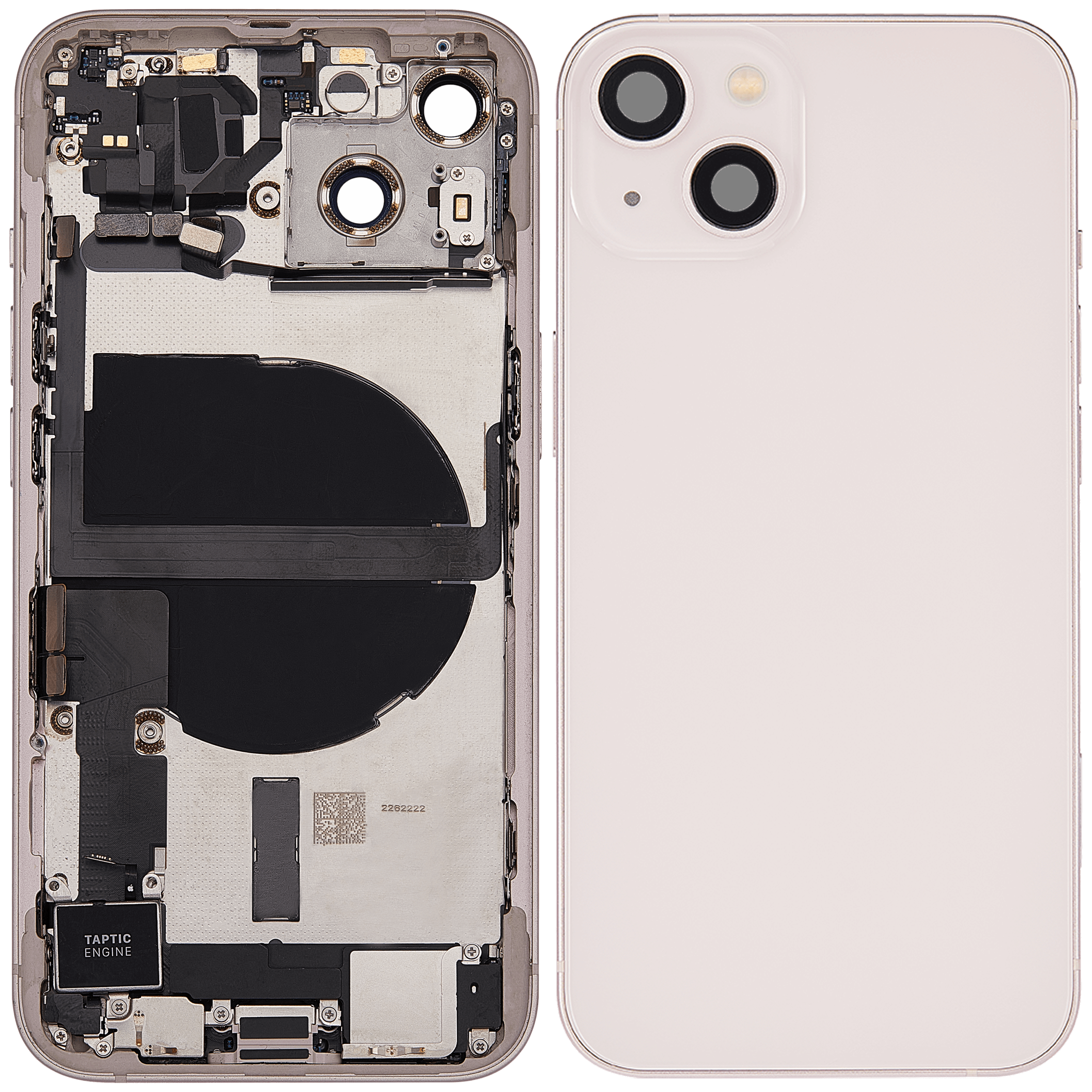 Rückgehäuse mit Ladebuchsen-Flex und Kleinteilen für iPhone 13 (EU / globale Version) (ausgebautes Originalteil: Grade C) (Pink (Rosa)) – Bild 2