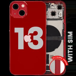 Rückgehäuse mit Ladebuchsen-Flex und Kleinteilen für iPhone 13 (EU / globale Version) (ausgebautes Originalteil: Grade C) (Red (Rot))