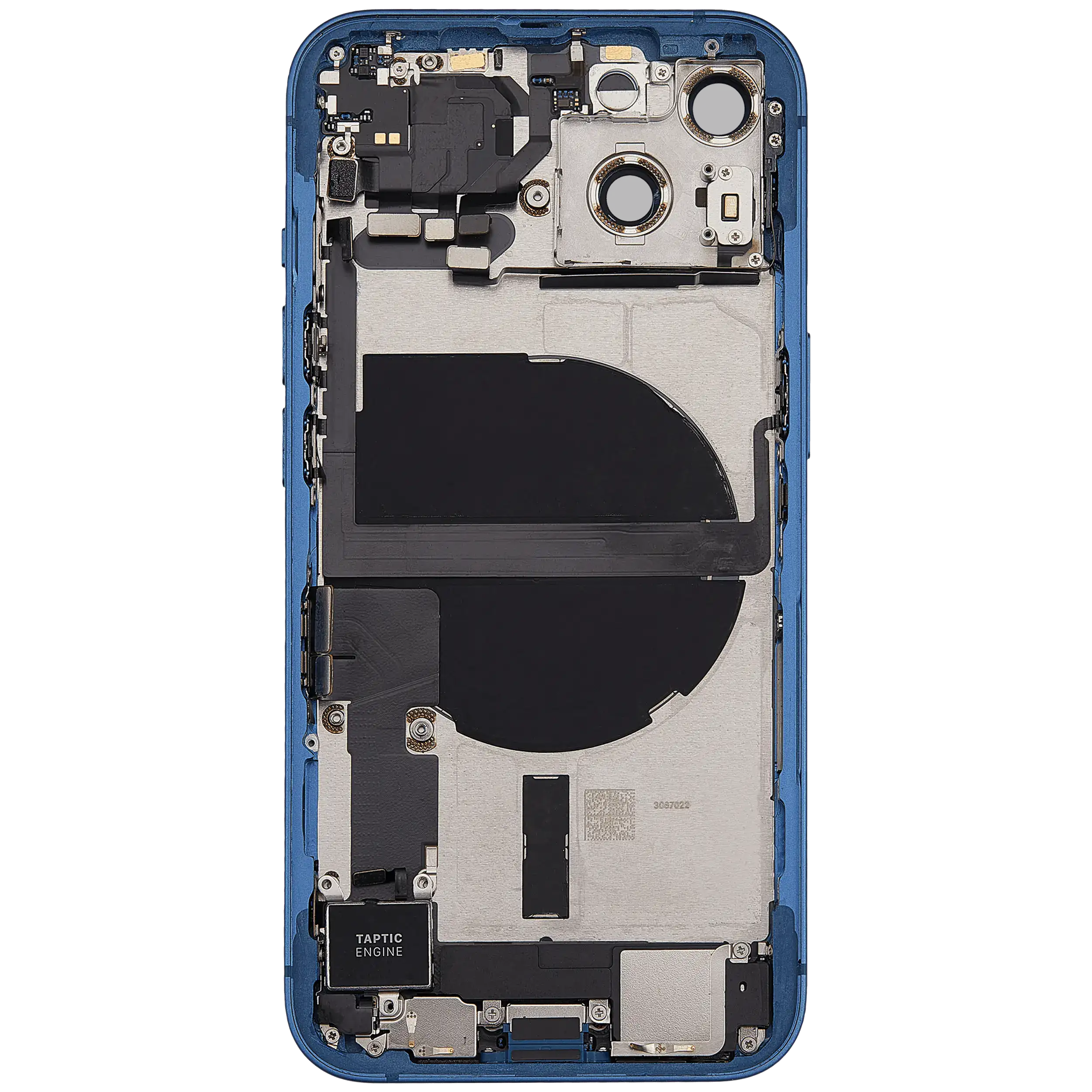 Rückgehäuse mit Ladebuchsen-Flex und Kleinteilen für iPhone 13 (US-Version) (ausgebautes Originalteil: Grade A) (Blue (Blau)) – Bild 4