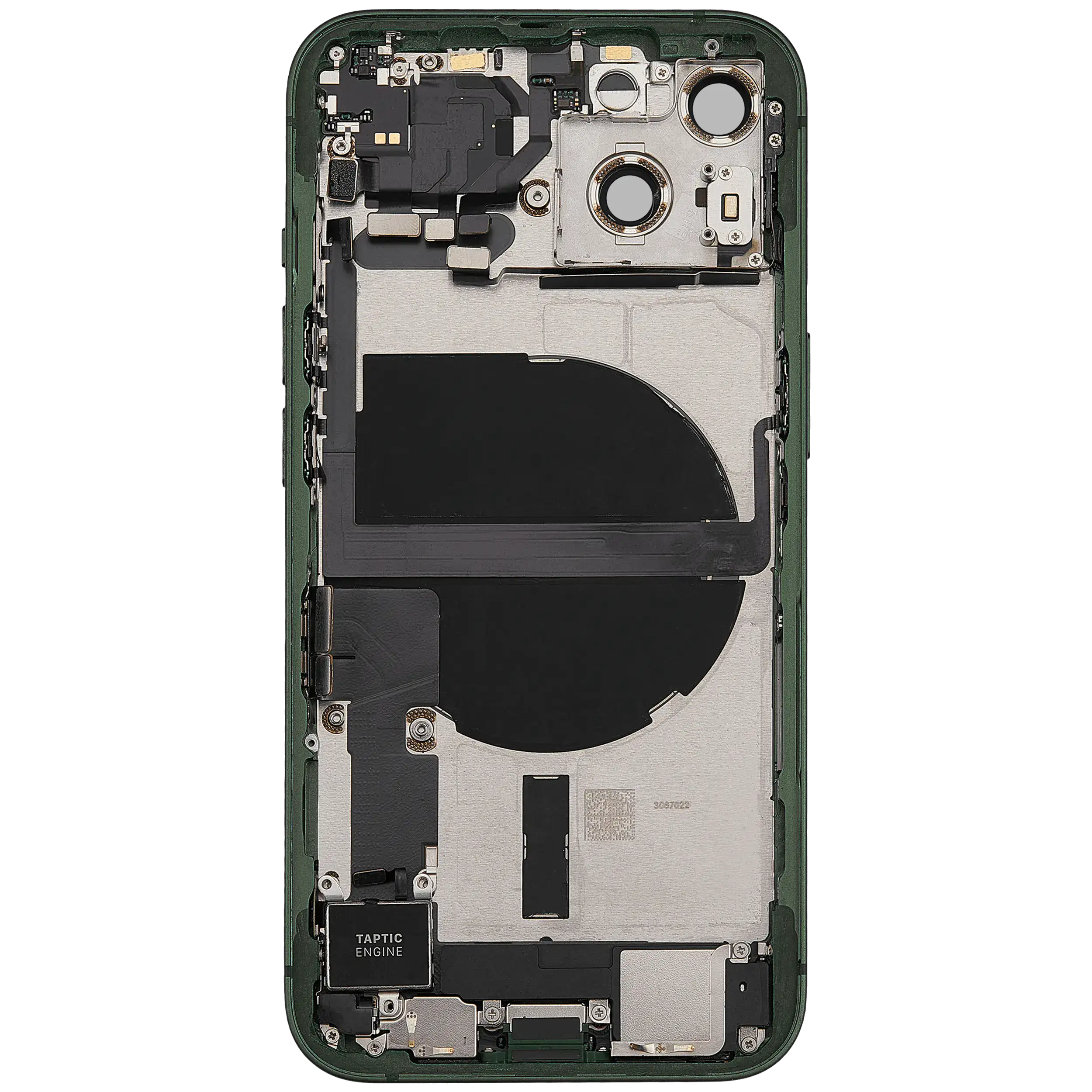 Rückgehäuse mit Ladebuchsen-Flex und Kleinteilen für iPhone 13 (US-Version) (ausgebautes Originalteil: Grade B) (Green (Grün)) – Bild 4