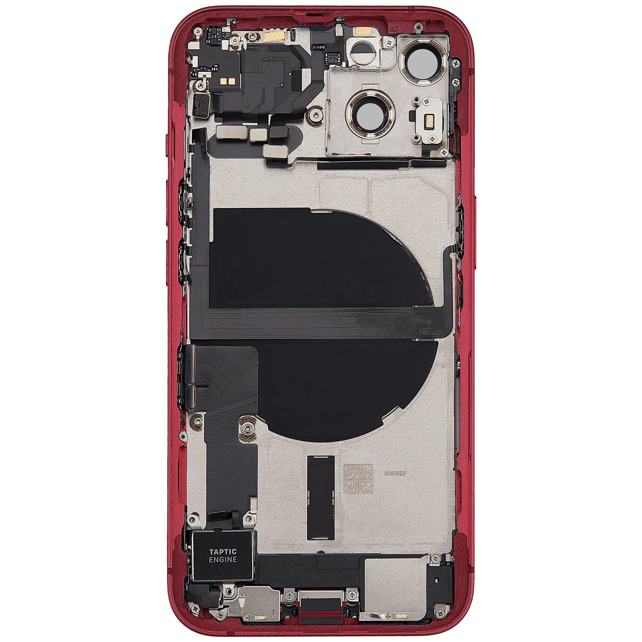 Rückgehäuse mit Ladebuchsen-Flex und Kleinteilen für iPhone 13 (US-Version) (ausgebautes Originalteil: Grade B) (Red (Rot)) – Bild 4