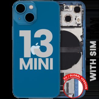 Rückgehäuse mit Ladebuchsen-Flex und Kleinteilen für iPhone 13 Mini (EU / globale Version) (ausgebautes Originalteil: Grade B) (Blue (Blau))