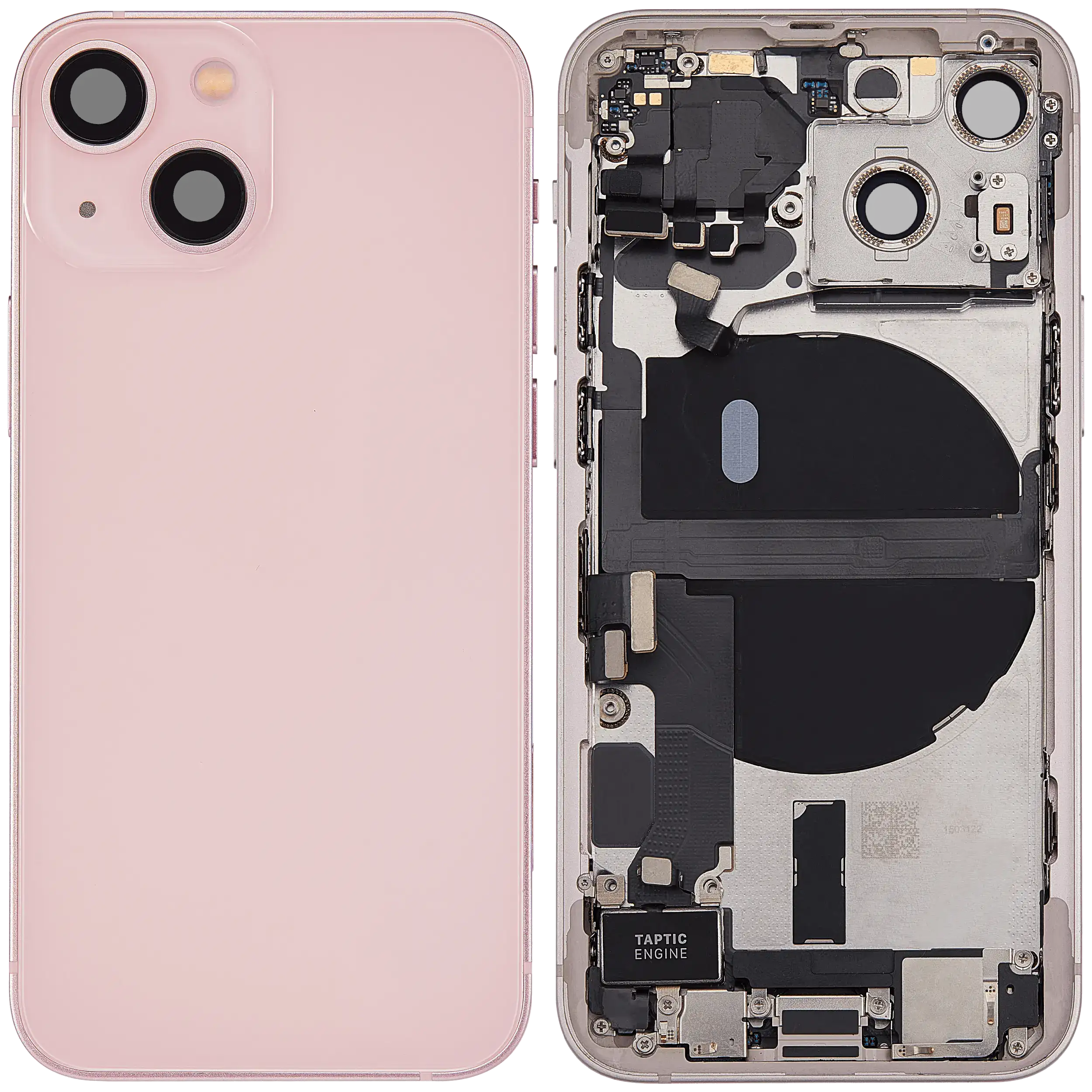 Rückgehäuse mit Ladebuchsen-Flex und Kleinteilen für iPhone 13 Mini (EU / globale Version) (ausgebautes Originalteil: Grade B) (Pink (Rosa)) – Bild 2