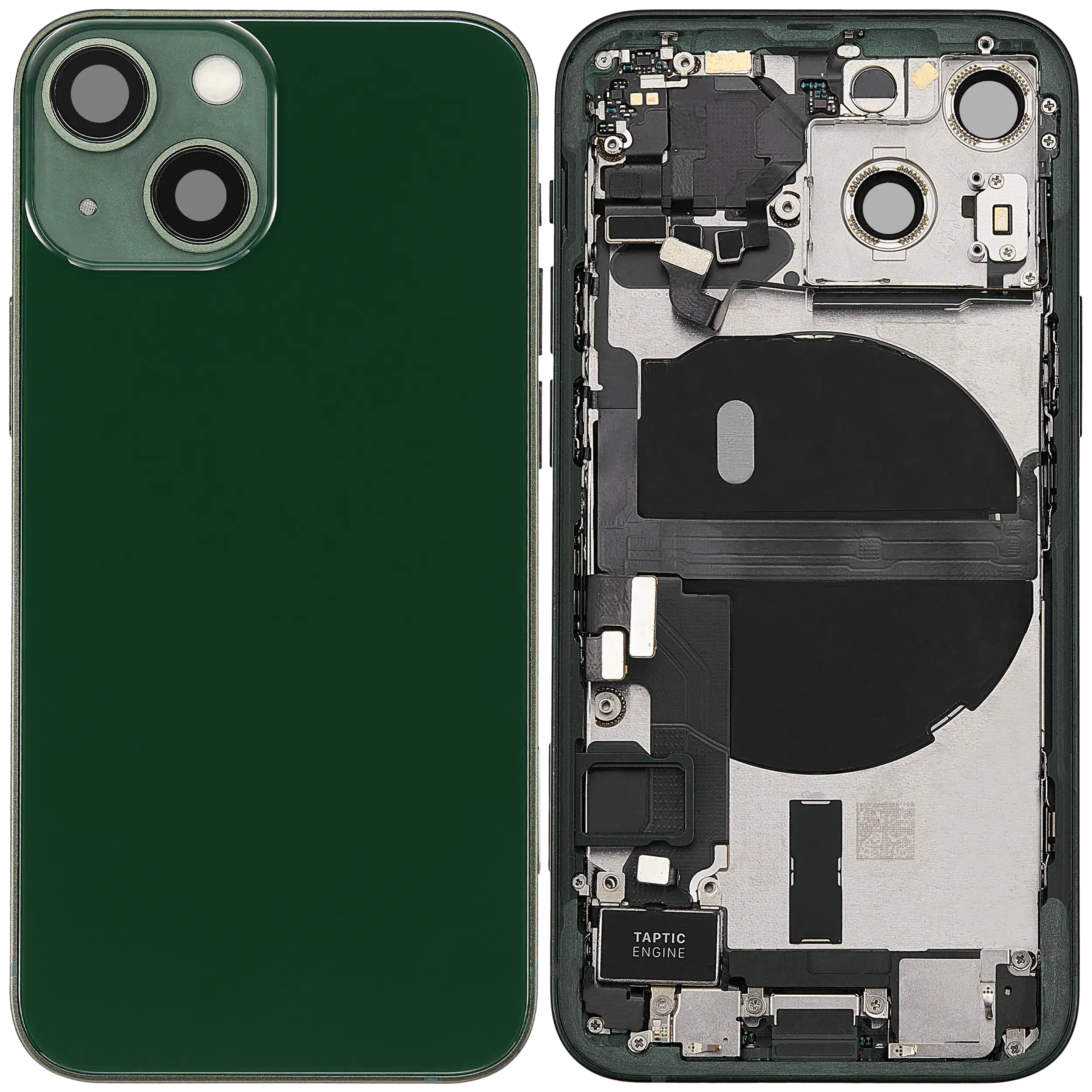 Rückgehäuse mit Ladebuchsen-Flex und Kleinteilen für iPhone 13 Mini (EU / globale Version) (ausgebautes Originalteil: Grade C) (Green (Grün)) – Bild 2