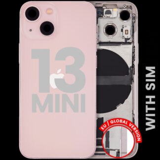 Rückgehäuse mit Ladebuchsen-Flex und Kleinteilen für iPhone 13 Mini (EU / globale Version) (ausgebautes Originalteil: Grade C) (Pink (Rosa))