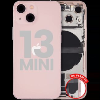 Rückgehäuse mit Ladebuchsen-Flex und Kleinteilen für iPhone 13 Mini (US-Version) (ausgebautes Originalteil: Grade A) (Pink (Rosa))