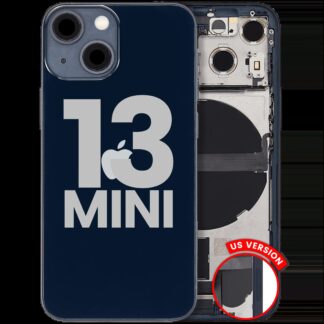 Rückgehäuse mit Ladebuchsen-Flex und Kleinteilen für iPhone 13 Mini (US-Version) (ausgebautes Originalteil: Grade C) (Midnight)